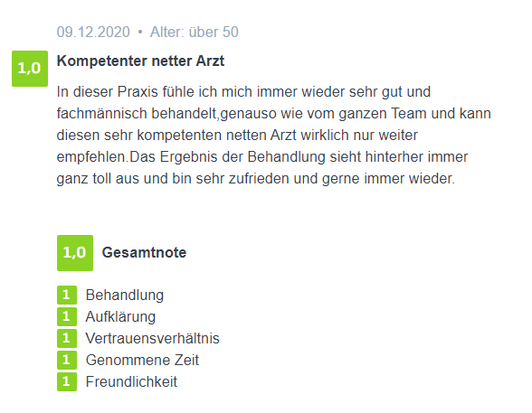 Jameda Bewertung 2020